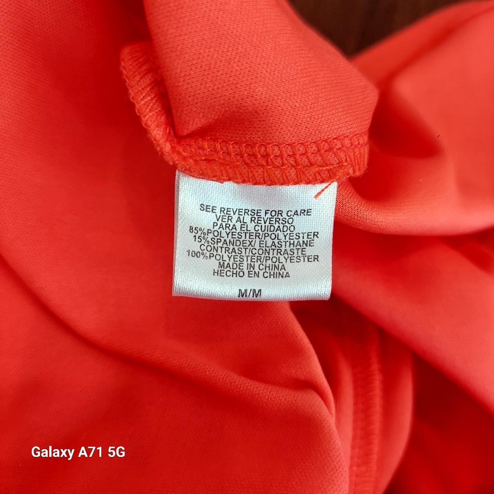 Bobeau Orange Crepe Tank  Shift Dress High Side Slits Sz M - Picture 12 of 15